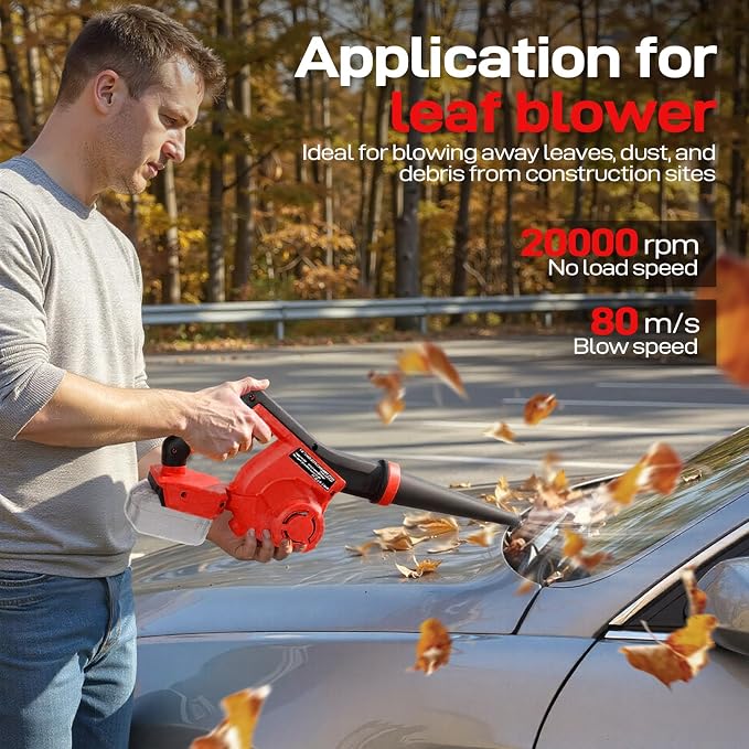 Electric Diatomaceous Earth Duster Compatible for Milwaukee 18V Battery, Garden Dust Applicator with 800mL Capacity｜Variable Speed, 2 in 1 Diatomaceous Earth Spray & Vacuum Cleaner (NO Battery)
