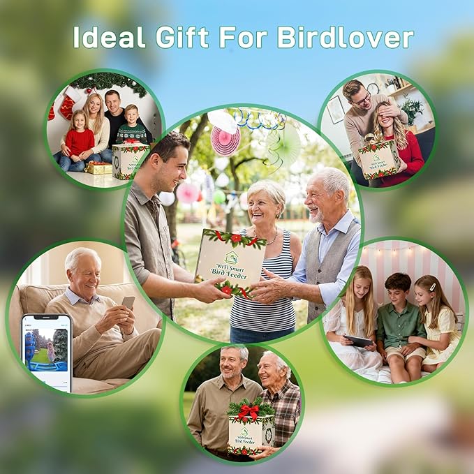 Smart Bird Feeder with Camera: Hummingbird Feeder with Solar Powered for Outdoors, Bird House with 2K HD Video & AI Bird Species Identification, Arrival Alerts, Gift for BirdLovers - Yellow