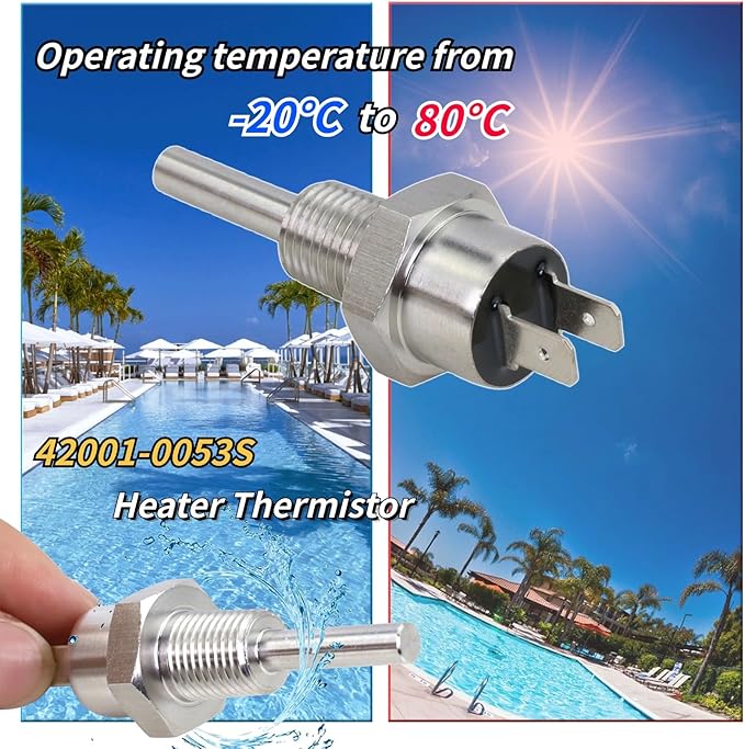 42002-0024S Stack Flue Sensor 42001-0063S High Limit Switch & 42001-0053S Heater Thermistor Compatible with Pentair Pool and Spa Heaters