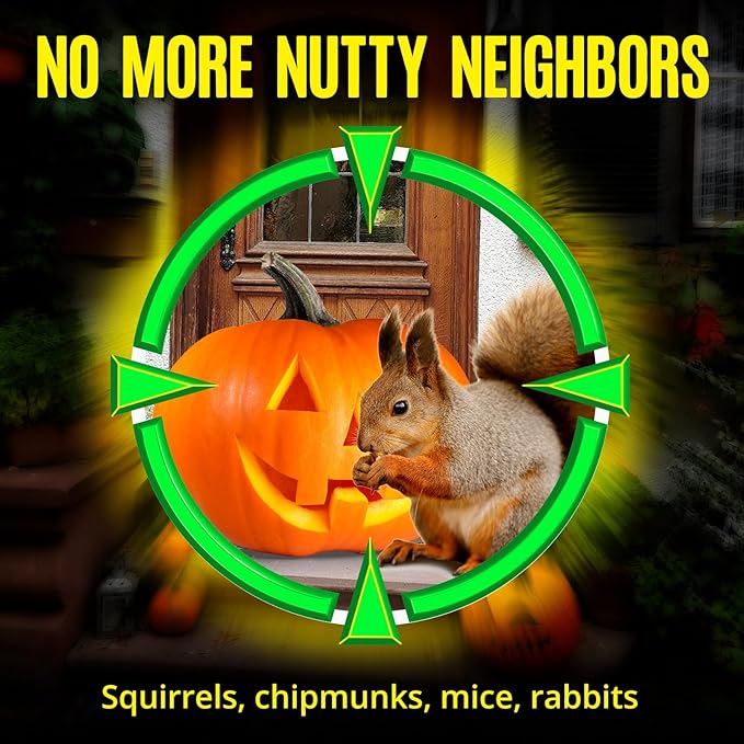 Squirrel Repellent Outdoor 12 Packs, Chipmunk Repellent Outdoor for Bird Feeders, Natural Squirrel Deterrent Keep Squirrels Out of Garden Yard, Squirrel Repellent for Attic Cars Engines Roof