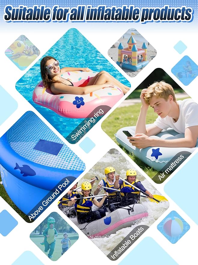 Aulock Exlarge Pool Liner Repair Patch - 4ft x 2.8ft Self-Adhesive PVC Vinyl Patch Kit for In-Ground or Above Ground Pools Inflatable Swimming Pools Boat Air Mattress, Dark Blue