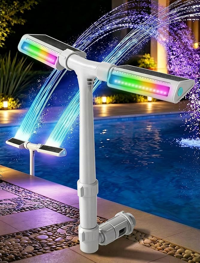 2026 Solar Pool Fountain & Poolside Storage for Above Ground Pool