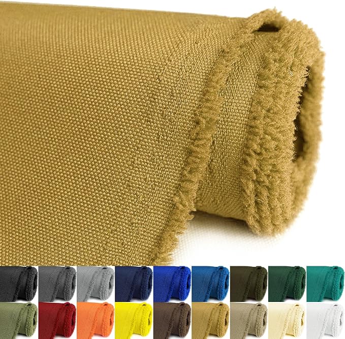 Waterproof Canvas Fabric by The Yard 58inch 600D Upholstery Material Polyester Fabric Outdoor Water Resistant Fabric for Sewing Chair Patio Cushion Purse Bag Interior, Pre Cut 3 Yard Tan