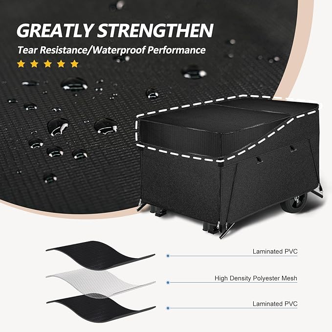 Porch Shield Generator Covers Running - Heavy Duty Waterproof Generator Rain Enclosure Tent Tarpaulin Shelter for 3500 -12000 Watt, Black（Top Opening）
