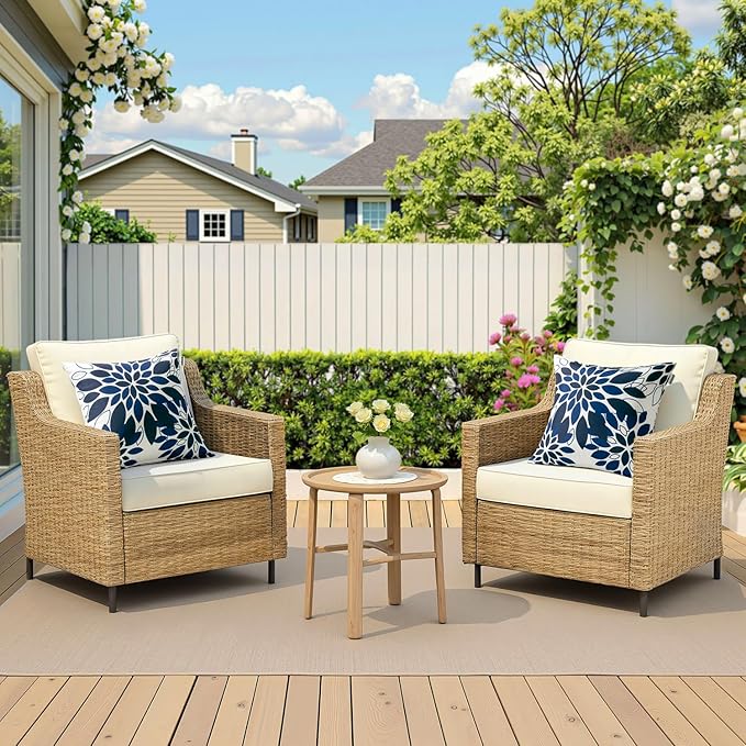 Floral Outdoor Pillow Covers Waterproof Spring Throw Pillow Cases Navy Blue 18x18 Inch Set of 2 Decorative Summer Cushion Covers for Patio Furniture Garden Bench Porch Sofa