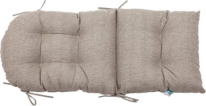 QILLOWAY Outdoor High Back Chair Cushion for Adirondack, All Weather Rocking Chair Cushions Thick Padded Replacement for Patio Furniture Set of 4,Tan, Grey