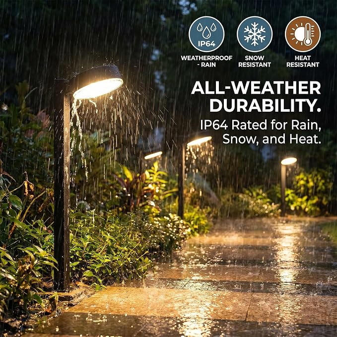 Upgraded Solar Pathway Lights Outdoor Waterproof - 8 Pack 3 Color Temperature Solar Garden Lights (Warm /Neutral/Cool White), Enhanced Brightness LED Landscape Lighting for Yard, Lawn, Walkway