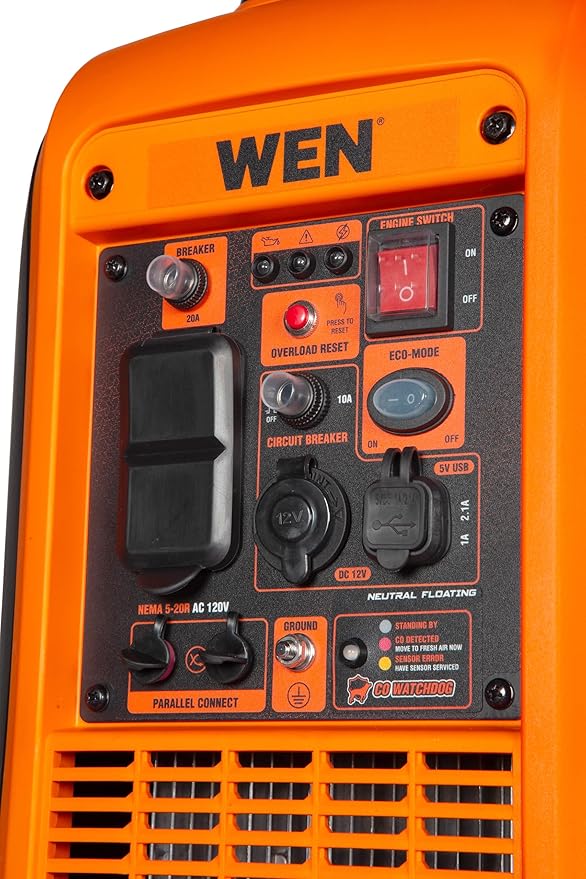 WEN 2800-Watt Inverter Generator, Quiet, Portable, and Lightweight with Fuel Shut Off and CO Watchdog (56280iX)