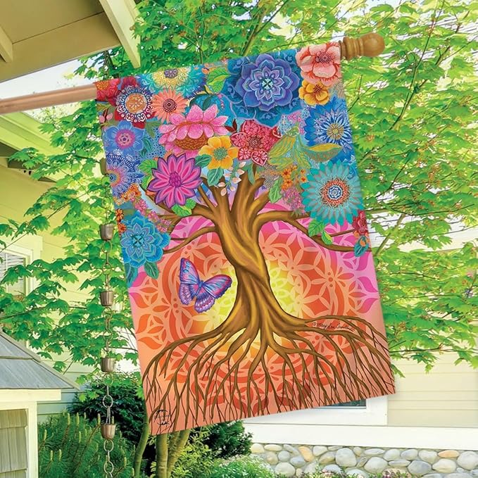 Briarwood Lane Tree of Life Inspirational House Flag