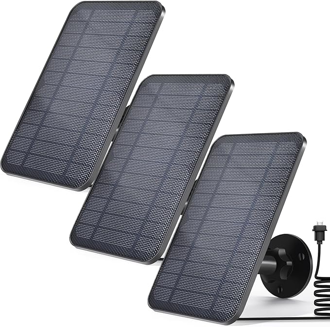 Solar Panel for Blink 3rd Gen Camera, Solar Panel Compatible with Blink Outdoor 3rd Gen XT XT2 Camera, with 13.12Ft Outdoor Power Cable, Adjustable Mount, IP65 Waterproof 3 Pack