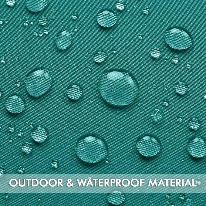 MIULEE 2-Pack Waterproof Pillow Protectors - Decorative Throw Pillow Covers, Solid Color, 20x20 Inch, Dark Teal; Ideal for Patio, Tent, Bed, Sofa, Living Room