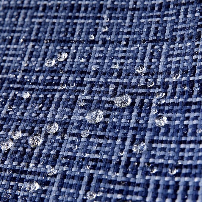 MIULEE Outdoor Waterproof Throw Pillow Covers Decorative Farmhouse Water Resistant Cushion Covers for Tent Patio Garden Couch Sofa Pack of 2, 24x24 Inch Navy Blue