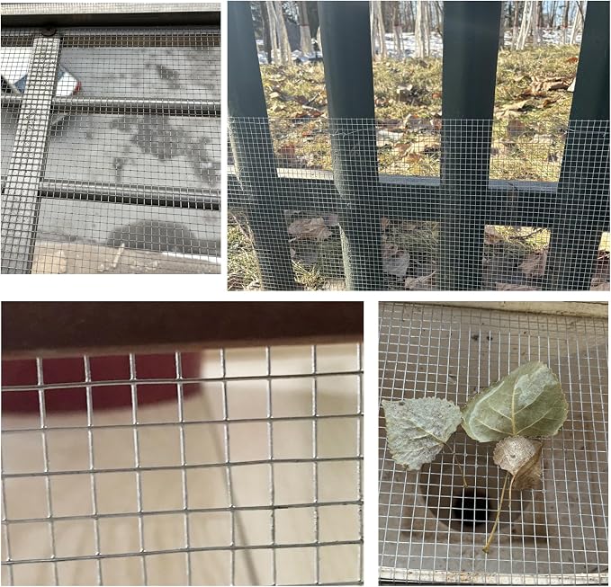 Galvanized Hardware Cloth 1/4 Inch Mesh 4in X 20ft 23 Gauge Hot-dip Galvanized After Welding, Hot Dipped Zinc Coating Welded Cage Wire Mesh Roll, Handicraft Making Wire Mesh