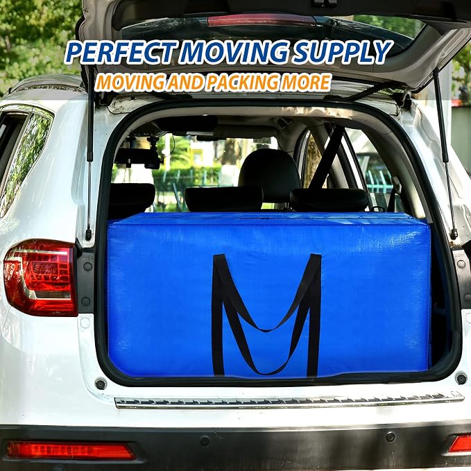 57 Gallon Extra Large Storage Bags, XXL Jumbo Large Moving Bags Heavy Duty, Storage Totes Zippered Moving Boxes Supplies for College, Foldable Duffle Bag for Travel, Christmas Tree Bag, 42x23x13.5inch