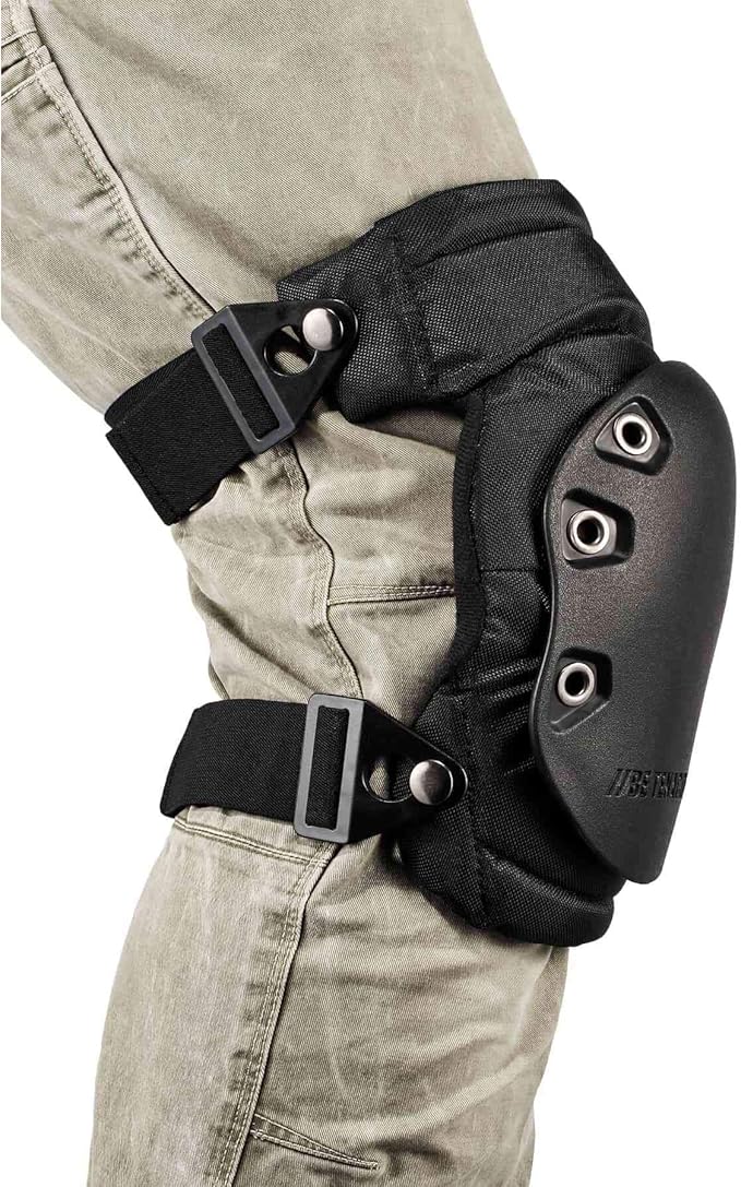 Ergodyne ProFlex 435 Gel Foam Knee Pads with Comfort Hinge Straps, Rubber Hard Cap, Buckle Closure