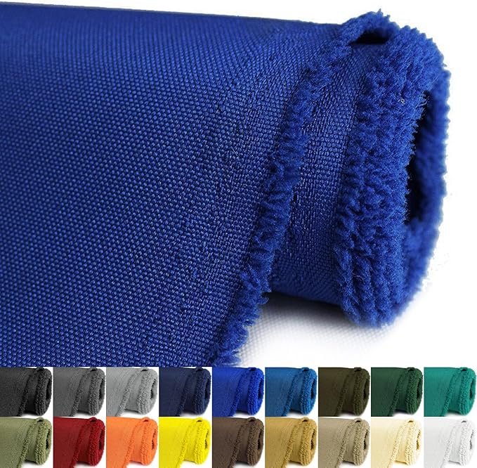 Waterproof Canvas Fabric by The Yard 58inch 600D Upholstery Material Polyester Fabric Outdoor Water Resistant Fabric for Sewing Chair Patio Cushion Purse Bag Interior, 12 Yard Royal Blue