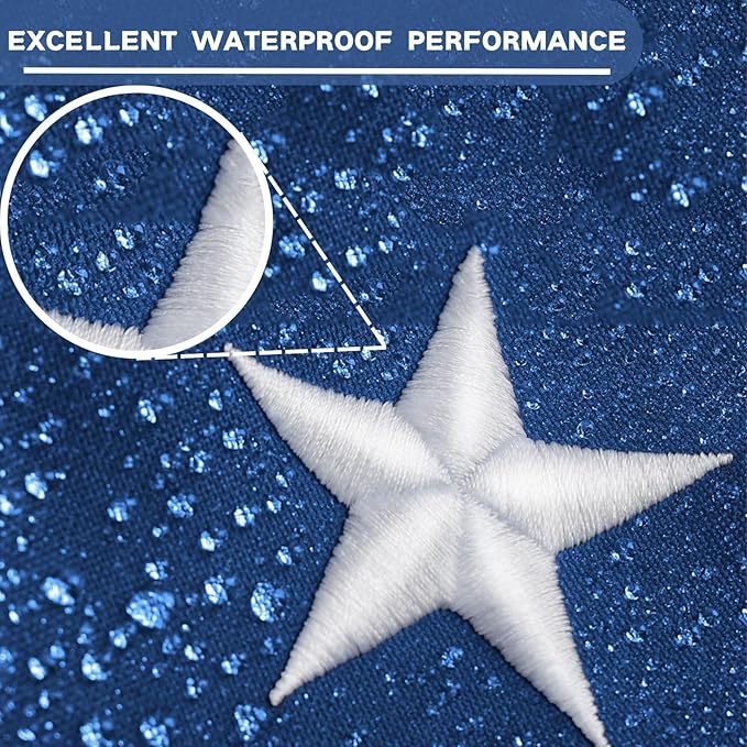 Premium American Flag Heavy Duty 10x15,TearProof & Waterproof High Wind Resistant Outdoor US Flag with Embroidered Stars,Sewn Stripes, Brass Grommets for All-Weather Durability Reinforced Long Lasting