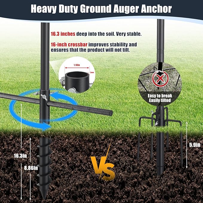 Bird House Pole, 102" Adjustable Bird Feeder Pole with Stand Stake, Heavy Duty 1.2 Inch Diameter Metal Bird Mounting Pole for Yard Garden Outdoors Park, Bluebird, Hummingbird, Black