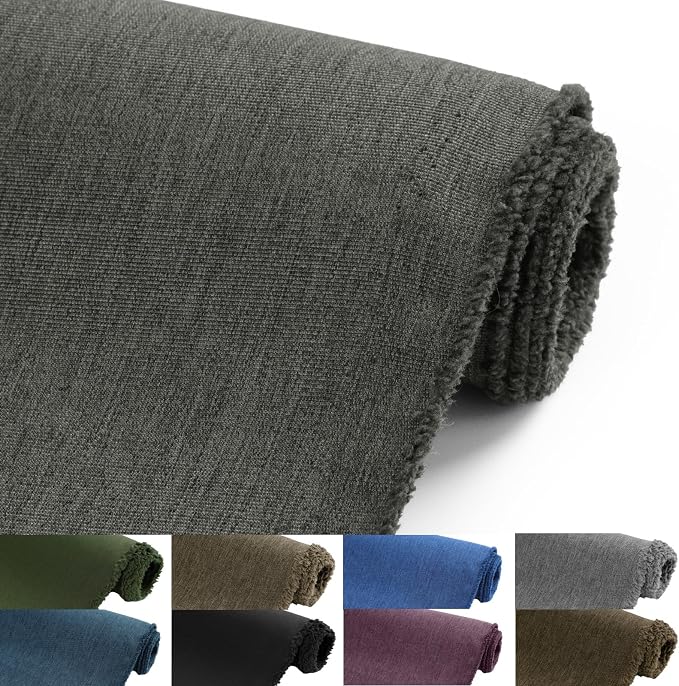 Waterproof Canvas Fabric by The Yard, 58inch 600D Upholstery Fabric Polyester Material Outdoor Water Resistant Material for Sewing Chair Patio Cushion Bag Sofa Seat Repair, 12 Yard Dark Gray