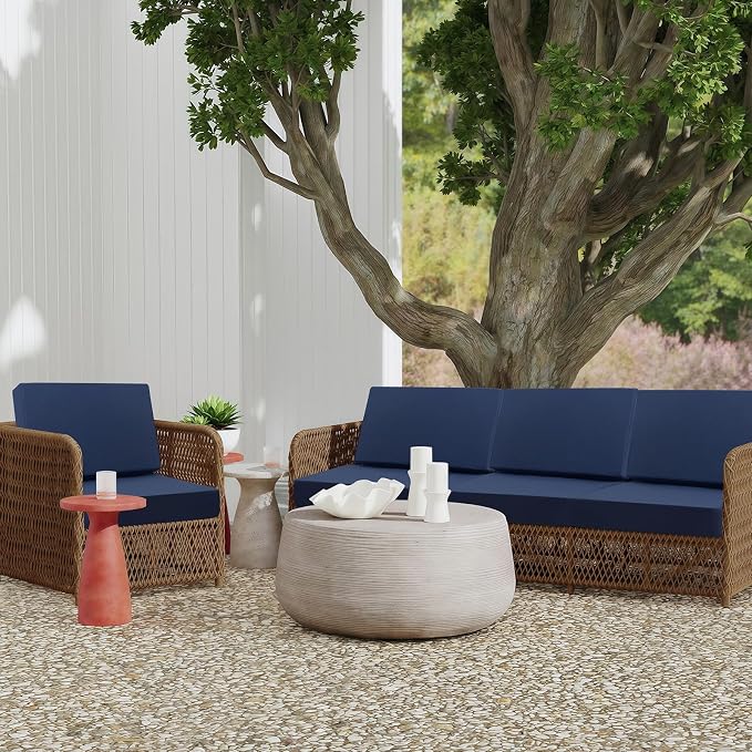 idee-home Outdoor Chair Cushions for Patio Furniture, Outdoor Seat Cushion | Waterproof Couch Hampton Bay Deep Seat Replacement Chair Cushions for Garden Backyard Deck 28.5 x 28.5