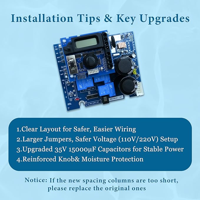 GLX-PCB-RITE Main Circuit Board & GLX-PCB-DSP Display Board，Fits The Hayward/Goldline Aqua Rite Saltwater Chlorinator，for Pool Chlorinators Replacement，Hayward aquarite Circuit Board