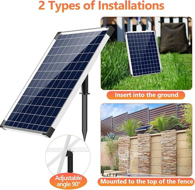 Antfraer 25W Solar Fountain Pump, Solar Water Pump 320GPH Flow Adjustable, Solar Powered Water Pump with 16.5Ft Cord Length for Small Pond, Fish Pond Bird Bath Garden Waterfall Hydroponics