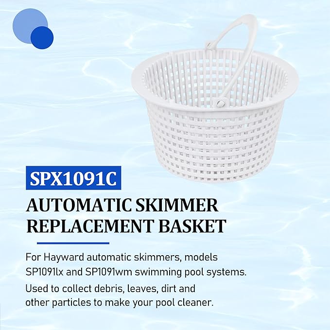 SPX1091C Replacement Above Ground Skimmer Basket for Hayward SP1091 WB736660,SP1091 with Handle -2pcs ﻿