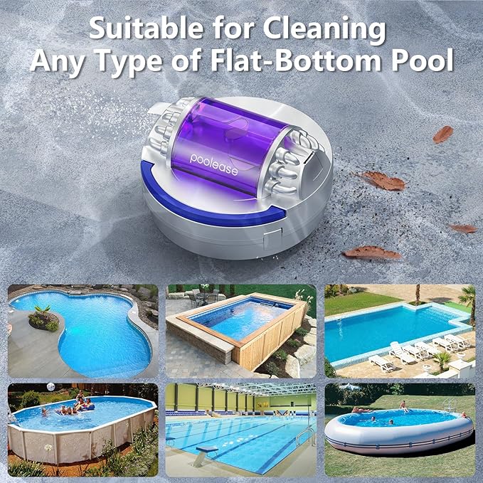 X1 Cordless Robotic Pool Vacuum, Automatic Pool Cleaner with 45W Dual-Motor, Ideal for Inground Above-Ground Flat Pool, 2L Debris Capacity, 90Mins Runtime