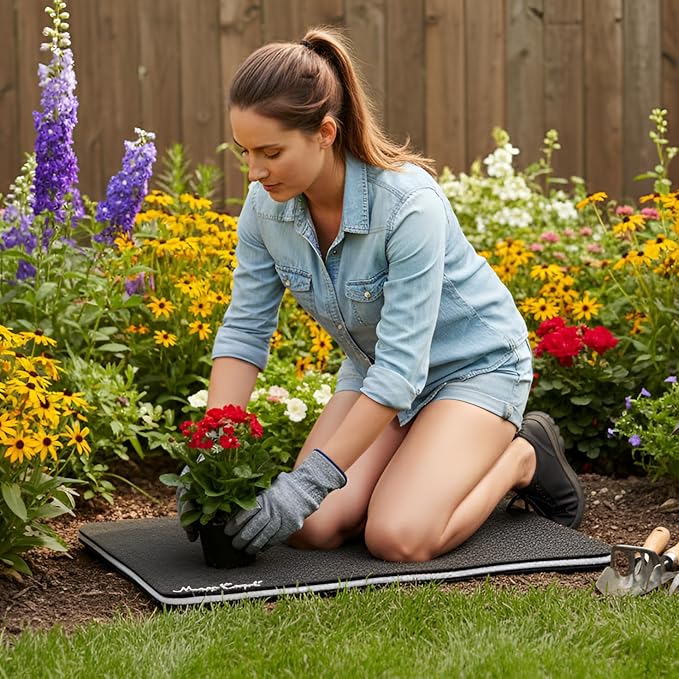 Magic Carpet® DIY Work Mat and Kneeling Pad (1-Pack) | 25″ × 38.75″ | Heavy-Duty Absorbent & Puncture-Resistant Pad for Garage, Crafts, & Gardening | Washable | Made in USA | Recycled Material