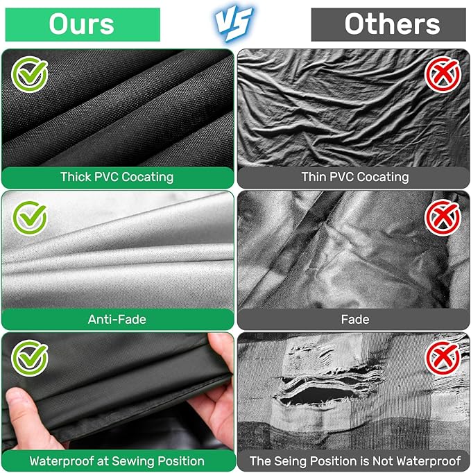 275 Gallon 600D IBC Tote Cover, 1000L, Zipper, Outdoor Water Tank Protective Cover, Black