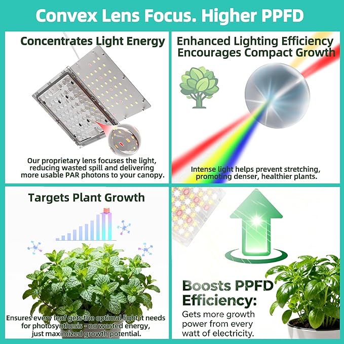 Stick-On Under Cabinet Grow Lights with Timer, High PPFD Sun-Like Full Spectrum LED Puck Light for Indoor Plants, Succulents, Mini Spotlight for Shelves, Terrarium & Display Case (3500K Warm White)