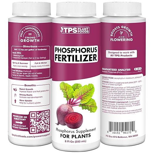 Phosphorus Fertilizer – Liquid Bloom Booster for Strong Roots, Bigger Blooms & Flower Development, 8 oz