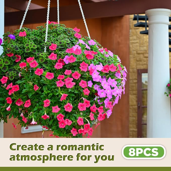 Gerrii 8 Pcs 16 Inch Coconut Liners for Hanging Baskets Coco Liners for Planters Natural Round Coconut Coco Planter Basket Coir Liner for Hanging Basket Flowers/Vegetables