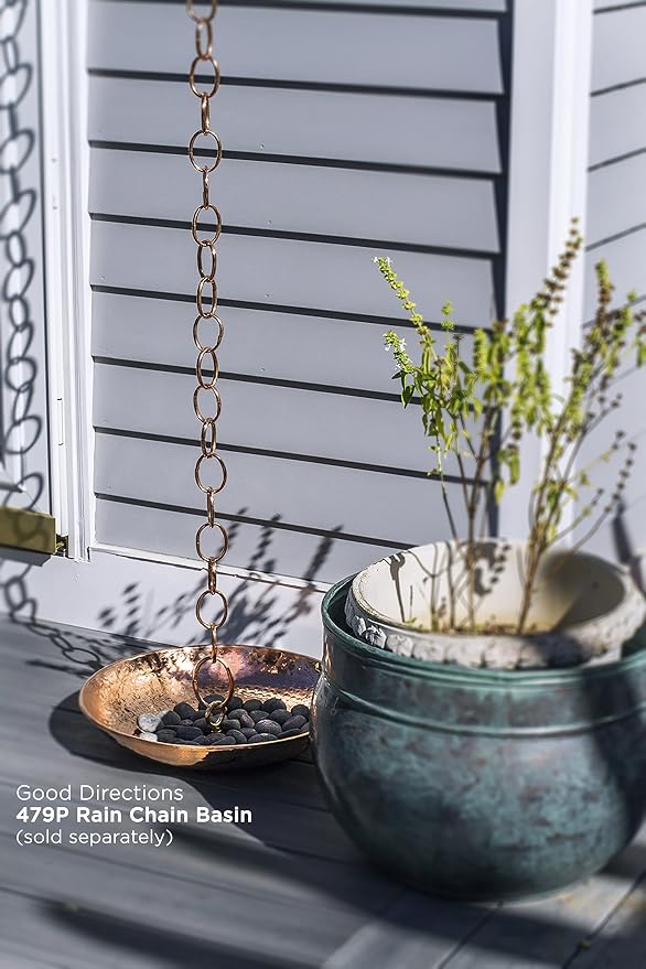 Good Directions 485P-8 Chain Link Rain Chain 8-1/2 Feet Long, 12 Large Figures, 100% Pure Copper