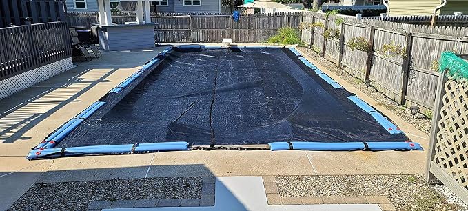 Winter Block Leaf Net for Inground Pools, Fits 16’ x 32’ Rectangle – Durable, Woven Polyethylene Material with Reinforced Edge – Lightweight and Easy to Store – LN1632RE, 16' X 32'