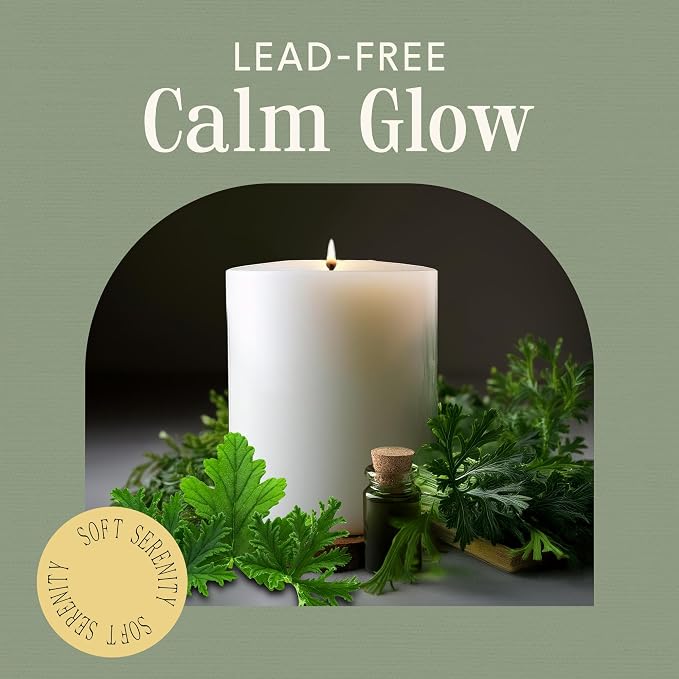 Mister Candle Citronella Candle, Ideal for Indoor & Outdoor Use, 4” x 6” Tall Pillar Candle, Hand Poured, Premium Wax & Dripless, 130 Hour Burn Time