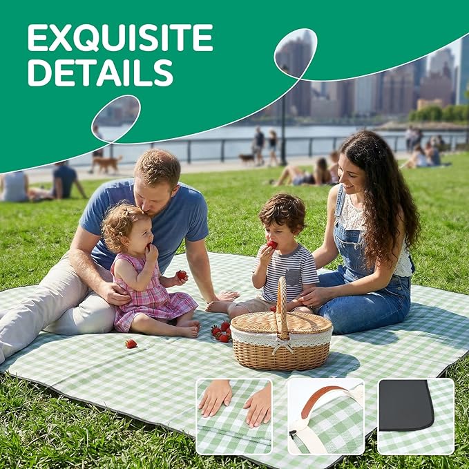 Waterproof Picnic Blanket Outdoor Girlfriend Gf Gifts for Women Sweetest Day Boyfriend 1 One Year Anniversary Meaningful Cute Romantic Xmas First Valentines Men Him Bf