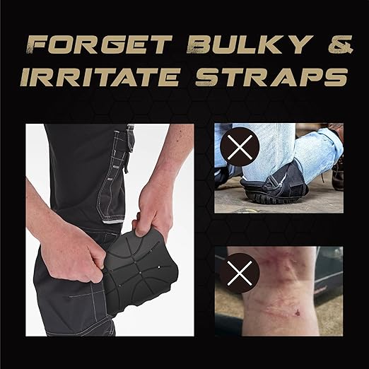 Knee Pad Insert for Work Pants/Bibs, Uniforms, and Tactical Pants, Breathable Knee Pad Inserts for Construction, Flooring, Gardening,and Garage, 11.5''×7.9''×0.45'', BLACK, 3 Pairs