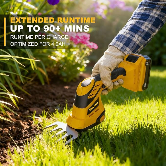 2 in 1 Cordless Hedge Trimmer & Grass Shear, Compactible for DEWALT 20V MAX Battery, 1500RPM Electric Trimmer, Idea for Yard, Garden, Lawn Care(Battery and Charger Not Included)