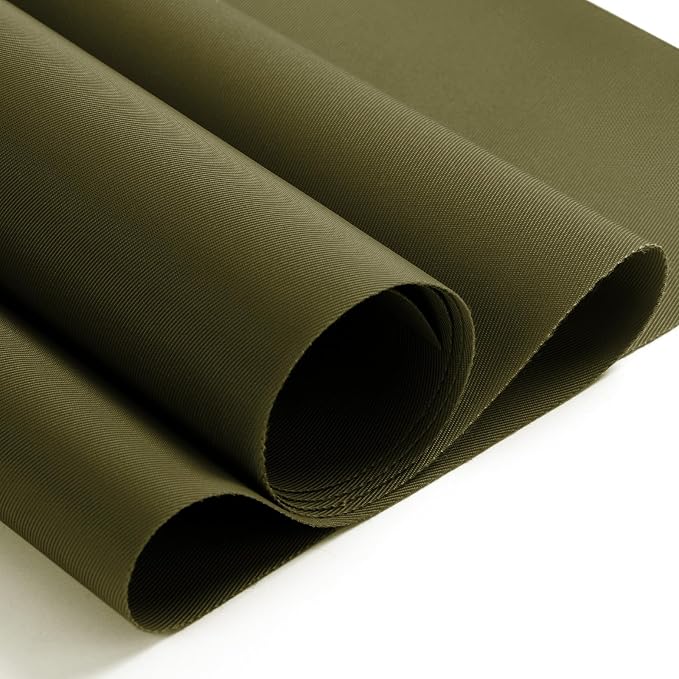 Nylon Fabric, 58" W 420D Waterproof Fabric 2 Yard Ripstop Nylon Material Outdoor Upholstery Twill Sewing Material for Patio Chair, Lining, Cushion, Purse, Tote Bag, Tarp Cover, DIY Project Amy Green