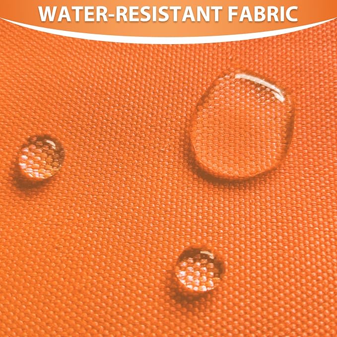 Canvas Fabric by The Yard, 58inch 600D Waterpoof Upholstery Material Polyester Fabric Outdoor Water Resistant Fabric for Sewing Chair Patio Cushion Purse Bag Interior, Pre Cut 3 Yard Orange