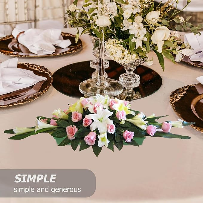 DOITOOL 20pcs Floral Foam Tray Flower Arrangement Trays for Weddings Parties and Events Capacity Floral Mud Holders for Elegant Decorations