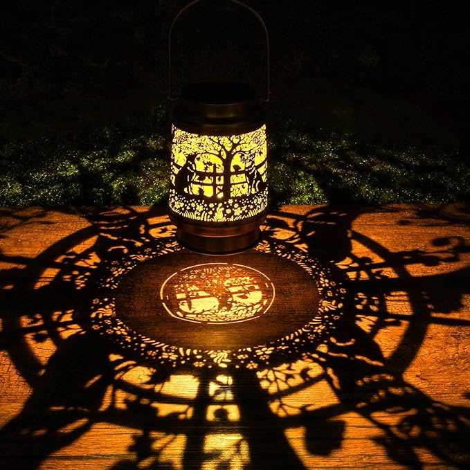 German Shepherd Solar Lanterns Outdoor Waterproof, German Shepherd Gifts for Women Men Hanging Solar Lights for Outside, Decorative Lights for Garden Patio Porch Yard Decor