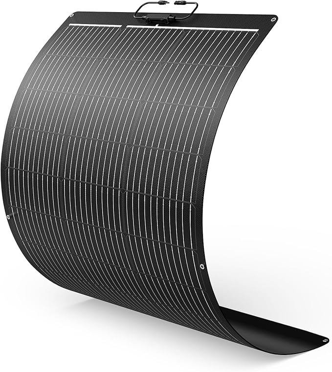 100W Ultra-Thin Flexible Solar Panel 12V, 11BB 23% High-Efficiency ETFE Monocrystalline Panel, 240°Bendable Design for Solar Generator, Power Station, RV, Marine, 5th Wheel, Trailer, Van, SUV