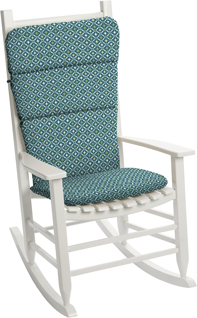 Arden Outdoor Adirondack or Rocking Chair Cushion, 20 x 17, Rain-Proof, Fade Resistant 17 x 20, Alana Tile