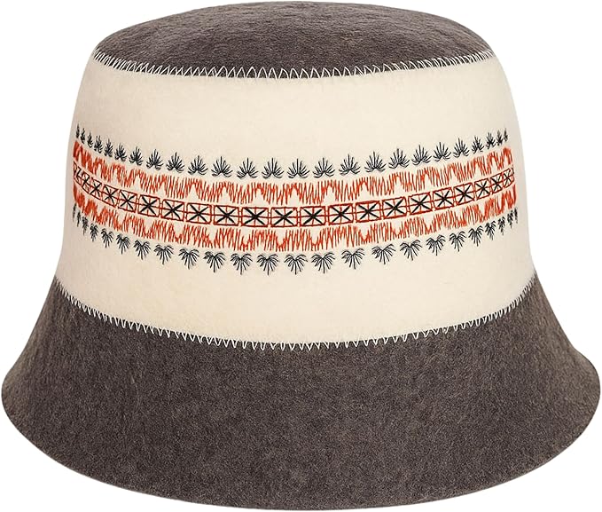 SHSH trade group Ukrainian Wool Sauna Hat Embroidered Ornament Vyshyvanka Ukraine Banya Bucket Sauna Hat for Women and Men Finnish Banya Cap