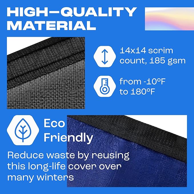 30x50 ft Rectangular Inground Pool Cover | Extra Thick & Durable | Sapphire Series of Premium Cold- and UV-Resistant Cover | In-Ground Pool Protection | by Yankee