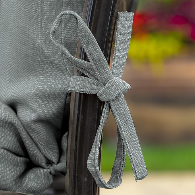 Arden Outdoor Patio Dining Chair Cushion, 20x44, Rain-Proof Seat Pad, Fade-Resistant Outdoor Cushion Stone Grey Leala