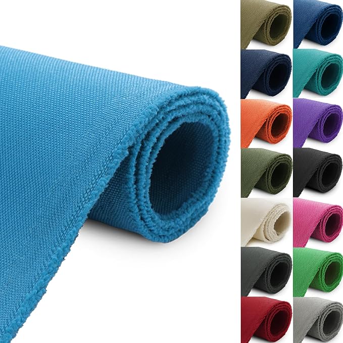Thickened Waterproof Canvas Fabric by The Yard, 1200D 58" W Outdoor Upholstery Material Heavy Duty Fabric Water Resistant Sewing Material for Chair Patio Cushion Purse Bag, 3 Yard Sky Blue