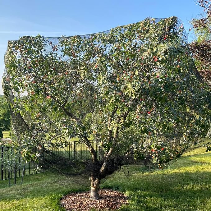 Bird Netting for Chicken Coop 15x15Ft, 1/2" Mesh, Strong Woven Poultry Netting Roof Cover for Chicken Run, Heavy Duty Bird Net for Fruit Trees, Blueberry, Vegetables, Garden Protection